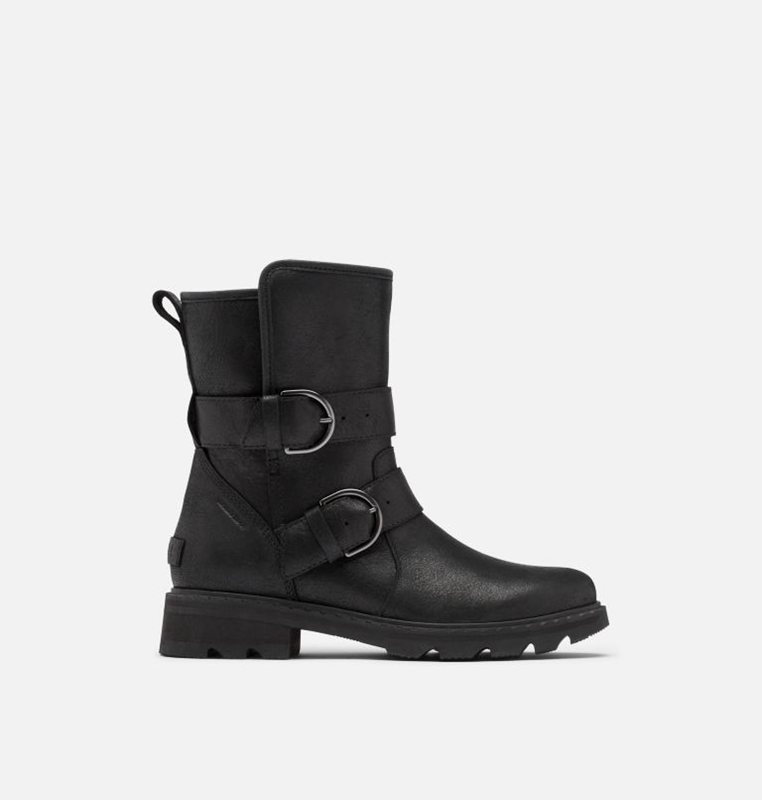 Sorel Dam Gummistövlar Svarta - Lennox™ Moto Cozy Mid - LQG-916574